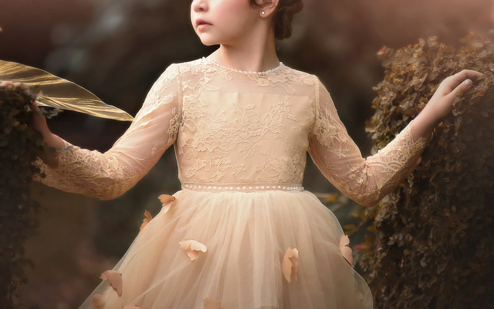 MARIPOSA GOWN CHAMPAGNE 3 MARIPOSA GOWN CHAMPAGNE - Image 3