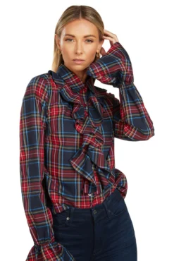 MARGOT BLOUSE STEWART TARTAN 11 MARGOT BLOUSE STEWART TARTAN -Trish Scully Dresses Outlet Store 133 5