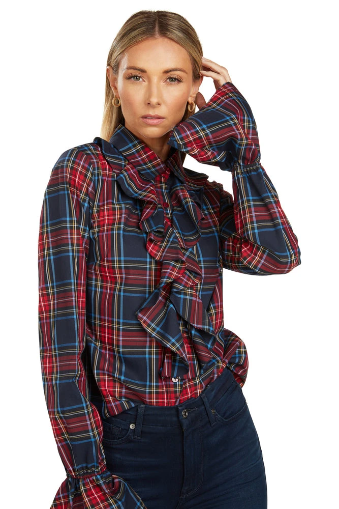 MARGOT BLOUSE STEWART TARTAN 5 MARGOT BLOUSE STEWART TARTAN - Image 5