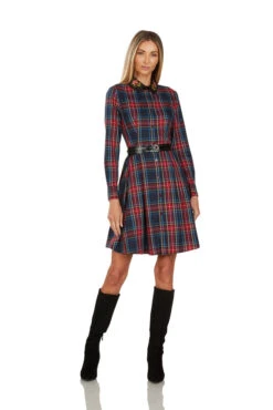 TRACY EMBROIDERED COLLAR TARTAN DRESS -Trish Scully Dresses Outlet Store 139 6 e4a18742 b8ca 4e55 bb63 5b24224af5cf