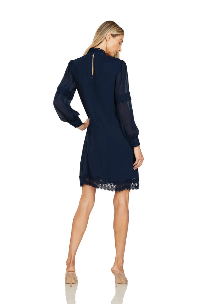 THEODORA SHIFT DRESS NAVY BLUE 3 THEODORA SHIFT DRESS NAVY BLUE - Image 3
