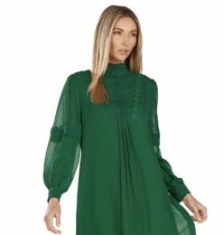 THEODORA SHIFT DRESS EMERALD GREEN -Trish Scully Dresses Outlet Store 142 4