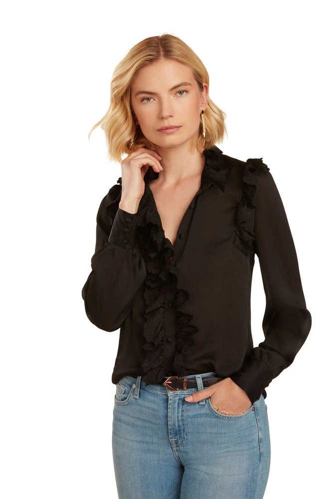CASSANDRA BLOUSE BLACK 2 CASSANDRA BLOUSE BLACK - Image 2