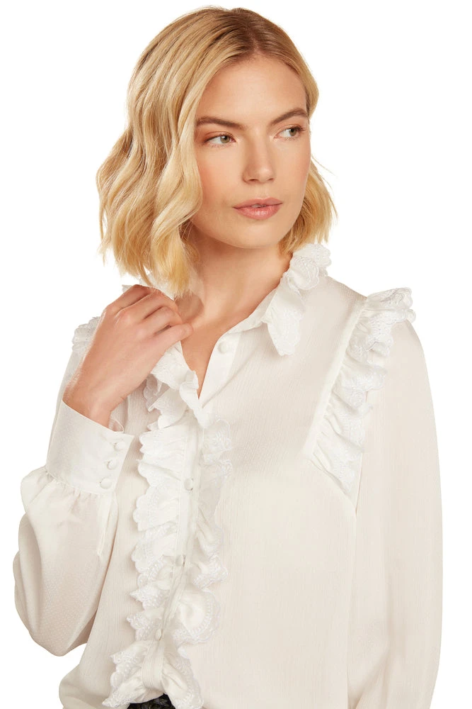 CASSANDRA BLOUSE WINTER WHITE 2 CASSANDRA BLOUSE WINTER WHITE - Image 2