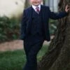 BOYS NAVY BLUE BROOKS SUIT 3PC. SET