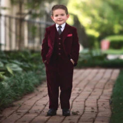 BOYS BARCLAY SUIT BURGUNDY VELVET 3PC SET -Trish Scully Dresses Outlet Store 1 e57bcd3d 1771 4c5e 894b 88de8044f21d