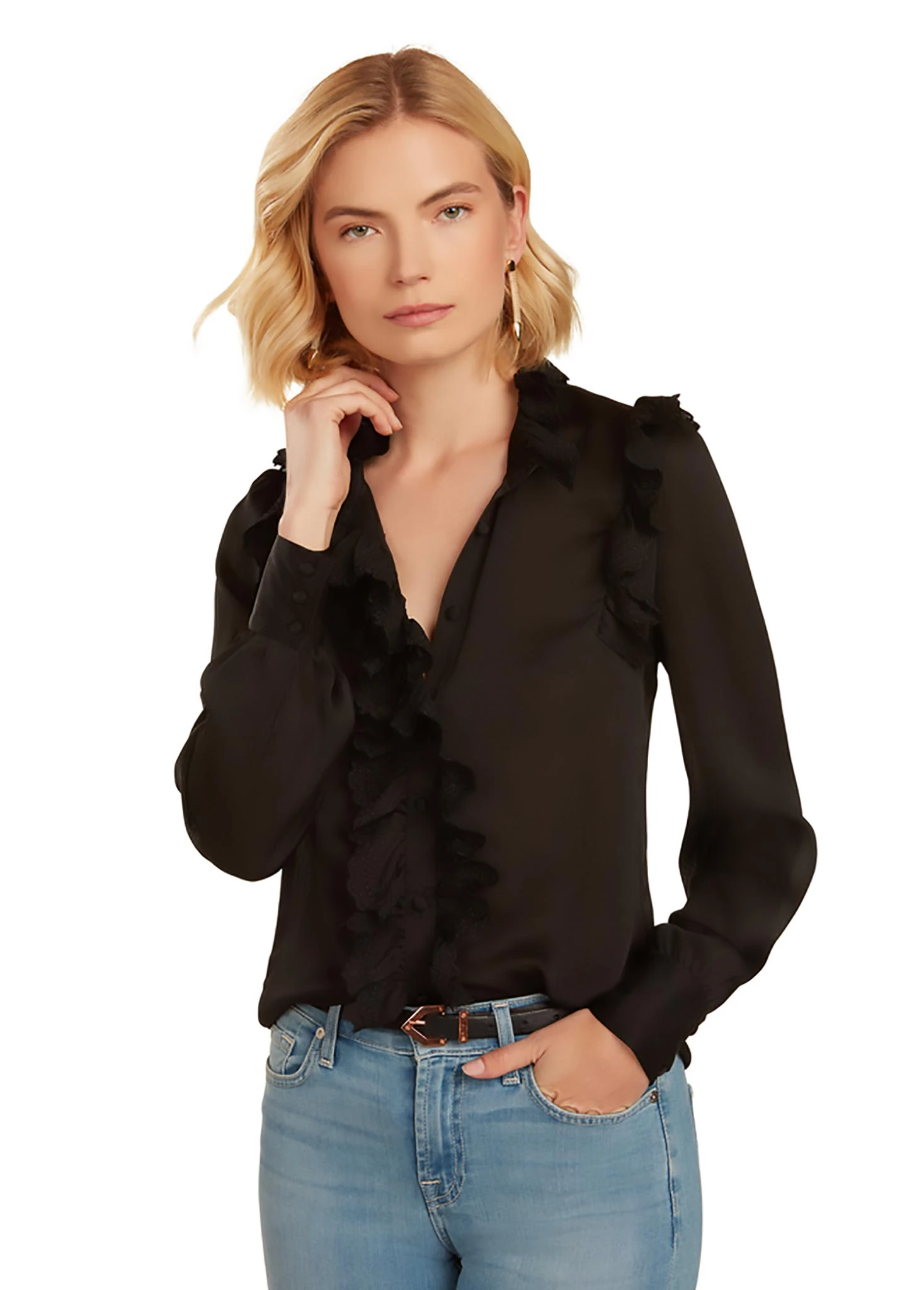 CASSANDRA BLOUSE BLACK 1 CASSANDRA BLOUSE BLACK