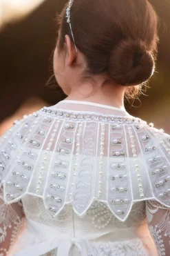 HENRIETTA JEWELED CAPE -Trish Scully Dresses Outlet Store 21