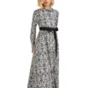 CONSTANCE MAXI DRESS NAVY DAMASK