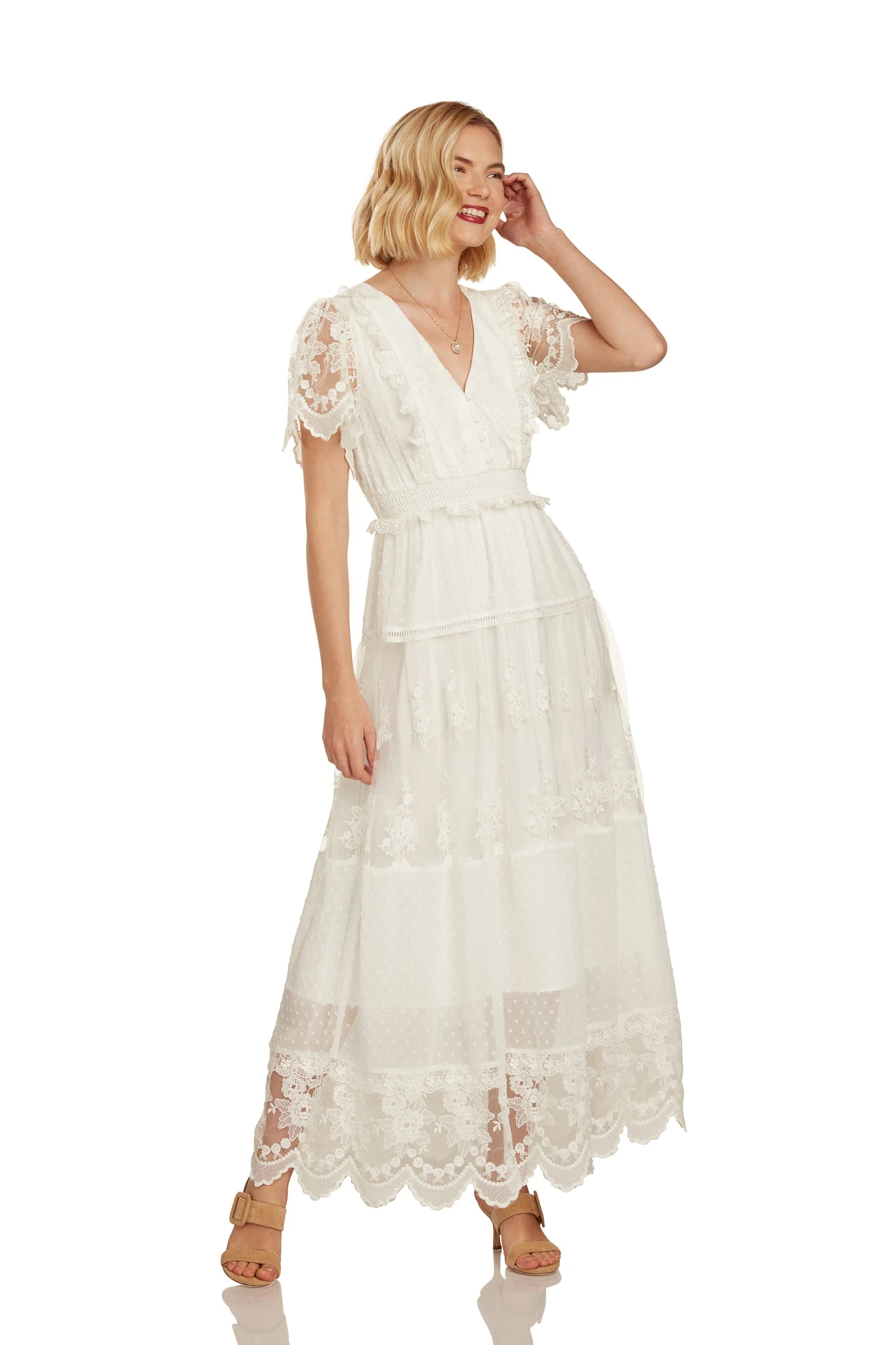 MARJORIE MAXI DRESS WHITE 2 MARJORIE MAXI DRESS WHITE - Image 2