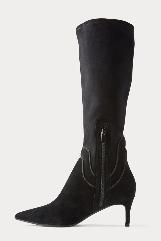 ELEANOR SUEDE BOOT BLACK 5 ELEANOR SUEDE BOOT BLACK - Image 5