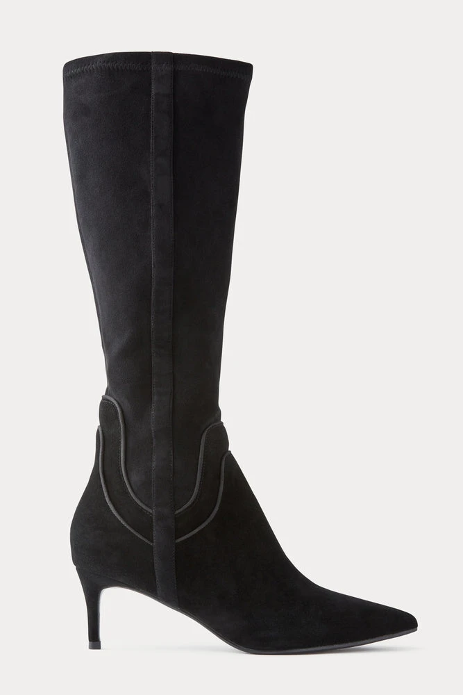 ELEANOR SUEDE BOOT BLACK 4 ELEANOR SUEDE BOOT BLACK - Image 4