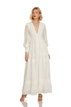 SOFIA MAXI DRESS WHITE 8 SOFIA MAXI DRESS WHITE -Trish Scully Dresses Outlet Store 32 1504 WEB