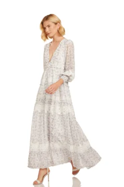 SOFIA MAXI DRESS LAVENDER FLORAL -Trish Scully Dresses Outlet Store 34 1778 WEB