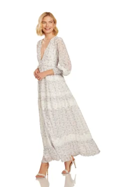 SOFIA MAXI DRESS LAVENDER FLORAL -Trish Scully Dresses Outlet Store 34 1782 WEB