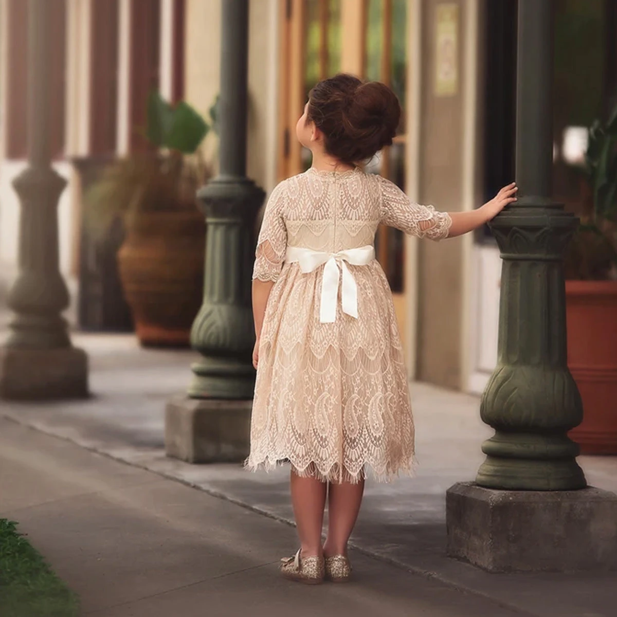 BELLA RAFAELA DRESS & BELT SET-BUTTERSCOTCH 5 BELLA RAFAELA DRESS & BELT SET-BUTTERSCOTCH - Image 5