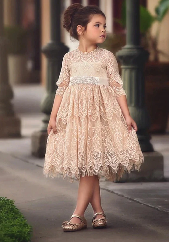 BELLA RAFAELA DRESS & BELT SET-BUTTERSCOTCH 2 BELLA RAFAELA DRESS & BELT SET-BUTTERSCOTCH - Image 2