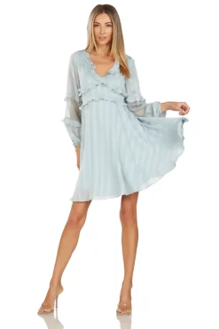 LARA DRESS STEEL BLUE -Trish Scully Dresses Outlet Store 465