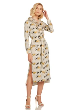 LEA BUTTON DOWN MAXI DRESS EQUESTRIAN PRINT -Trish Scully Dresses Outlet Store 472 c112c862 0374 4c80 949e 26248fc8fc22