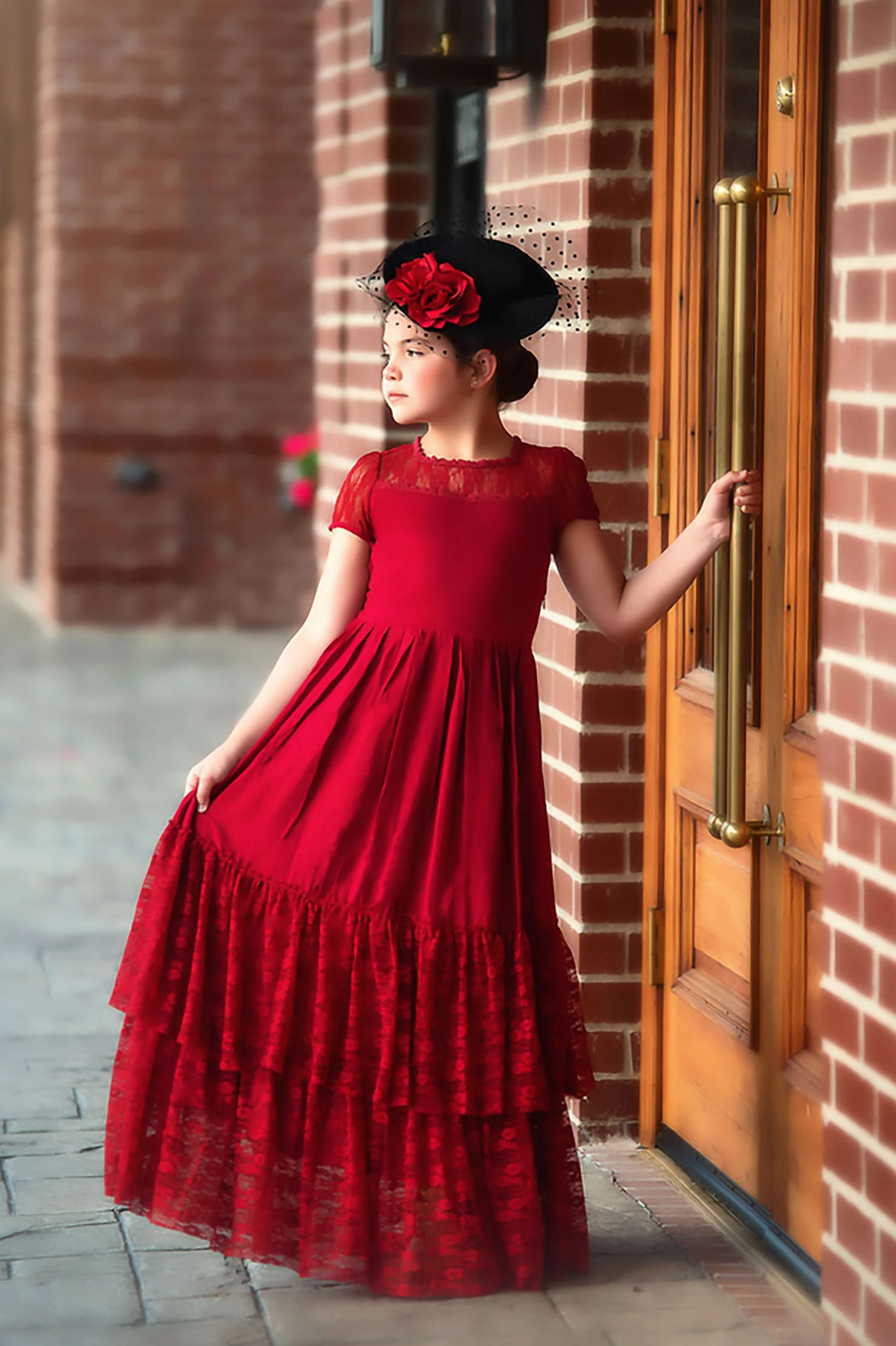 MEGHAN GOWN CRIMSON 1 MEGHAN GOWN CRIMSON