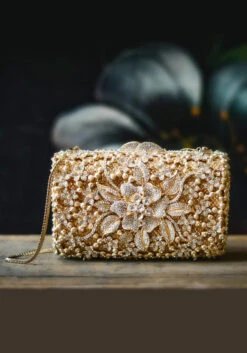 FLOR DE ORO JEWELED CLUTCH -Trish Scully Dresses Outlet Store 62