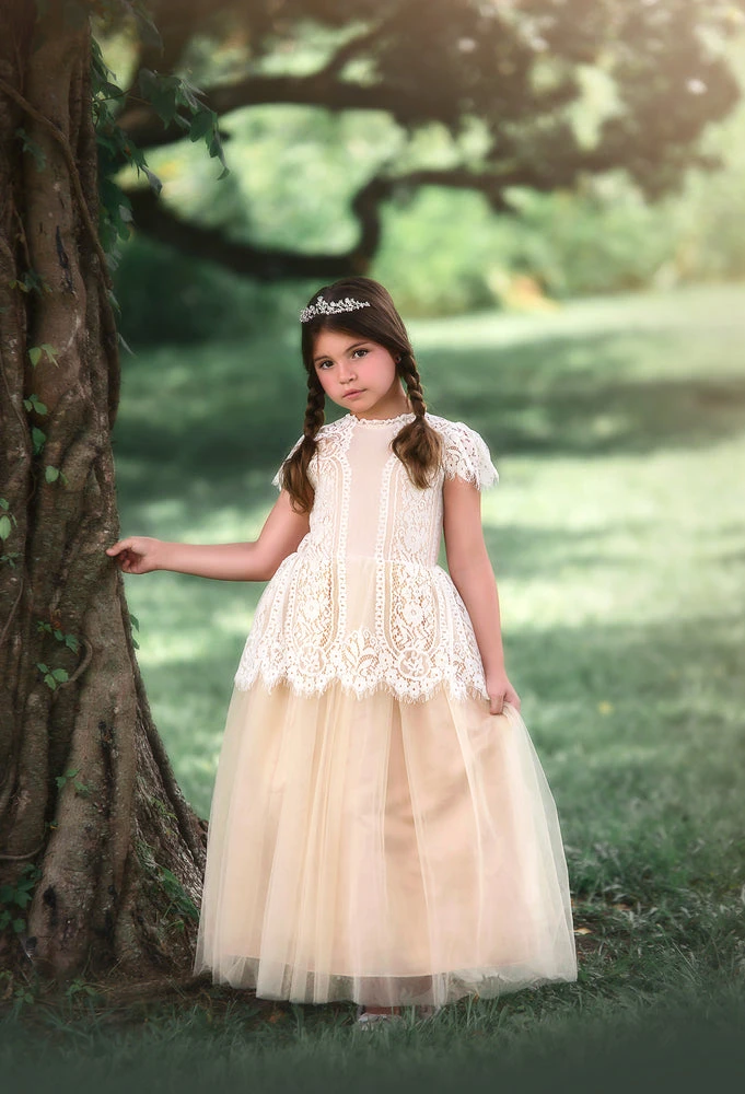 GWENDOLYN GOWN-WHITE/NATURAL 6 GWENDOLYN GOWN-WHITE/NATURAL - Image 6