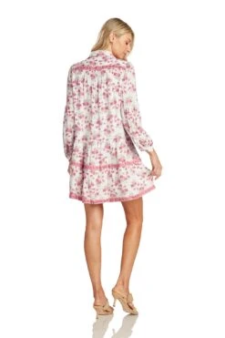 CASSANDRE DRESS PINK FLORAL -Trish Scully Dresses Outlet Store CassandreDress 0340 WEB