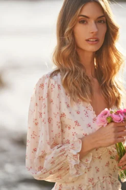 GRACE MINI DRESS PINK FLORAL 24 GRACE MINI DRESS PINK FLORAL -Trish Scully Dresses Outlet Store DSC02622 scaled