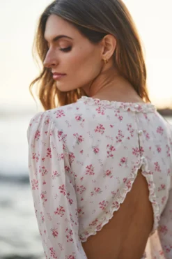 GRACE MINI DRESS PINK FLORAL 23 GRACE MINI DRESS PINK FLORAL -Trish Scully Dresses Outlet Store DSC02828 scaled