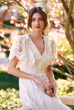 MARJORIE MAXI DRESS WHITE 25 MARJORIE MAXI DRESS WHITE -Trish Scully Dresses Outlet Store DSC06503