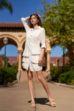 LAURETTE DRESS WHITE -Trish Scully Dresses Outlet Store DSC07892