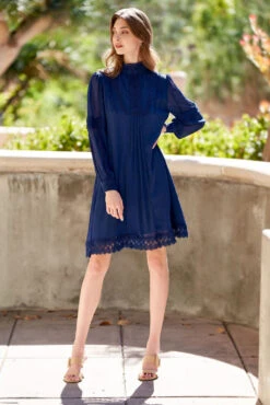 THEODORA SHIFT DRESS NAVY BLUE 9 THEODORA SHIFT DRESS NAVY BLUE -Trish Scully Dresses Outlet Store DSC07980