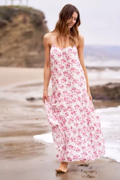 ALEXA MAXI DRESS PINK FLORAL 12 ALEXA MAXI DRESS PINK FLORAL -Trish Scully Dresses Outlet Store DSC08824