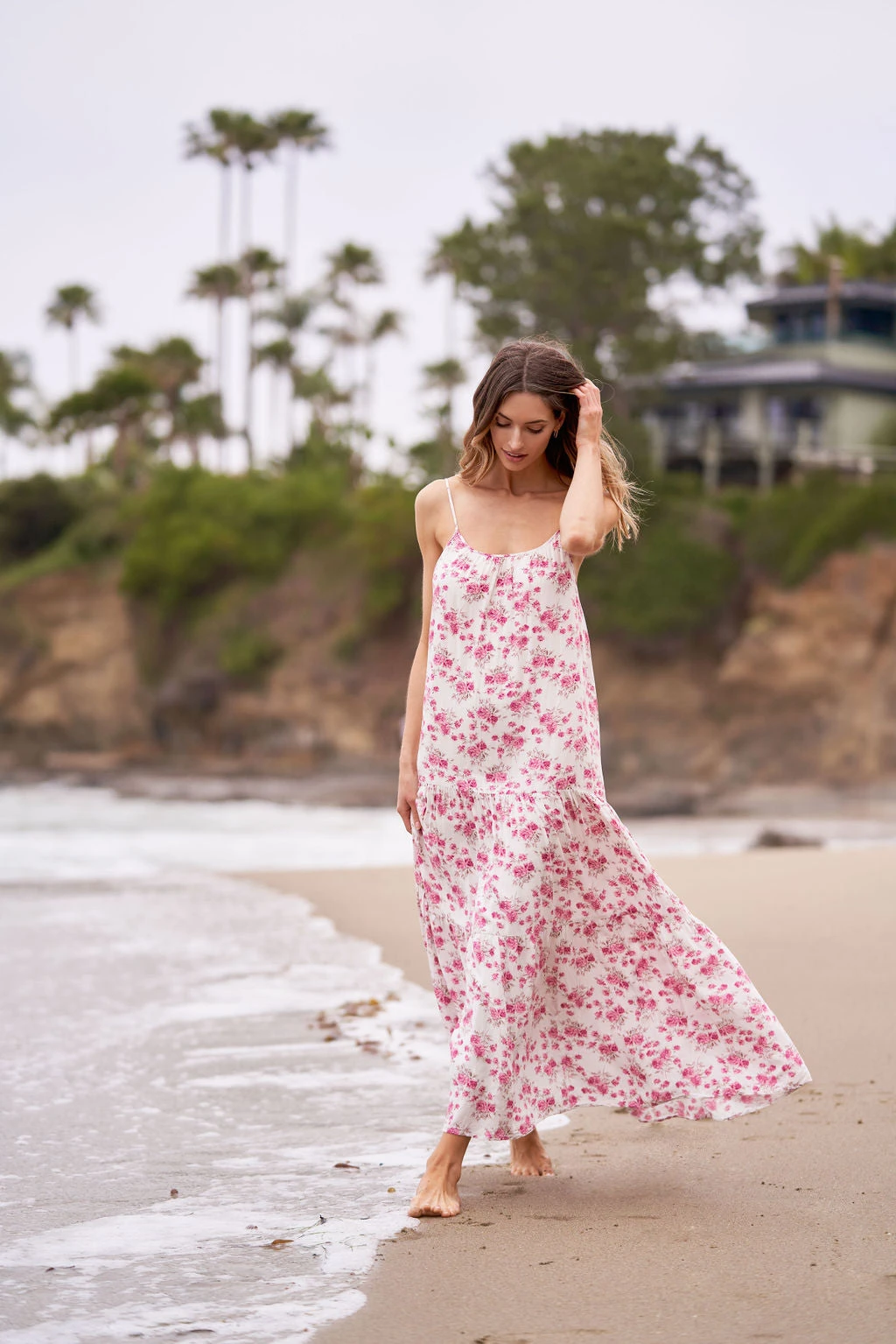 ALEXA MAXI DRESS PINK FLORAL 8 ALEXA MAXI DRESS PINK FLORAL - Image 8