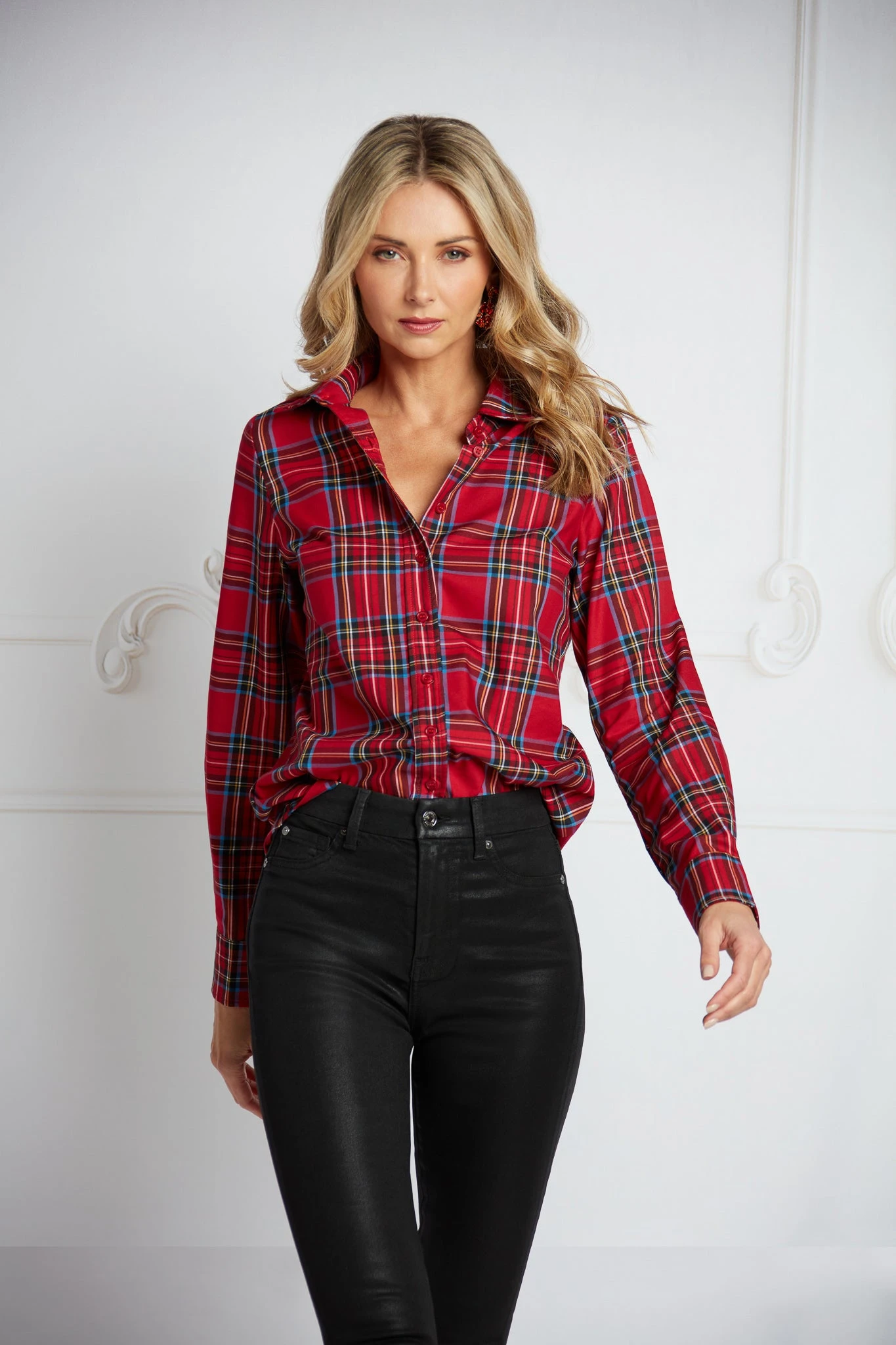 MARCELINE BUTTON-DOWN ROYAL STEWART TARTAN 2 MARCELINE BUTTON-DOWN ROYAL STEWART TARTAN - Image 2