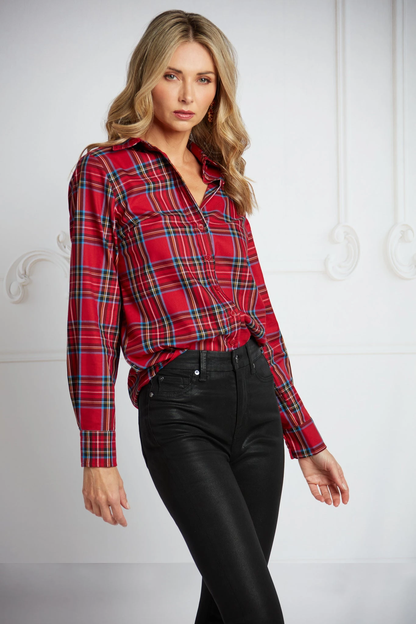 MARCELINE BUTTON-DOWN ROYAL STEWART TARTAN 7 MARCELINE BUTTON-DOWN ROYAL STEWART TARTAN - Image 7