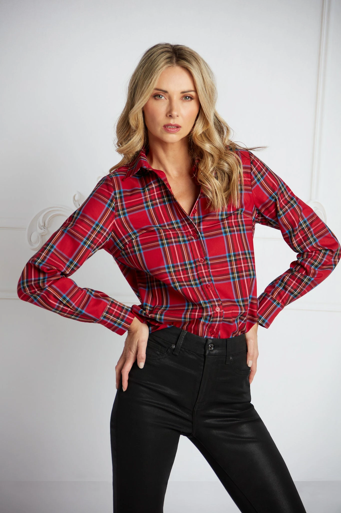 MARCELINE BUTTON-DOWN ROYAL STEWART TARTAN 8 MARCELINE BUTTON-DOWN ROYAL STEWART TARTAN - Image 8