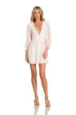 GRACE MINI DRESS PINK FLORAL -Trish Scully Dresses Outlet Store GraceDressPink 1502 WEB