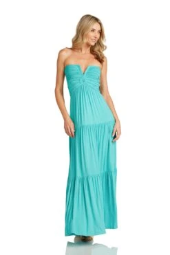 LUCILLE MAXI DRESS TURQUOISE 11 LUCILLE MAXI DRESS TURQUOISE -Trish Scully Dresses Outlet Store LucilleMaxiDressTurqoise 0890 WEB