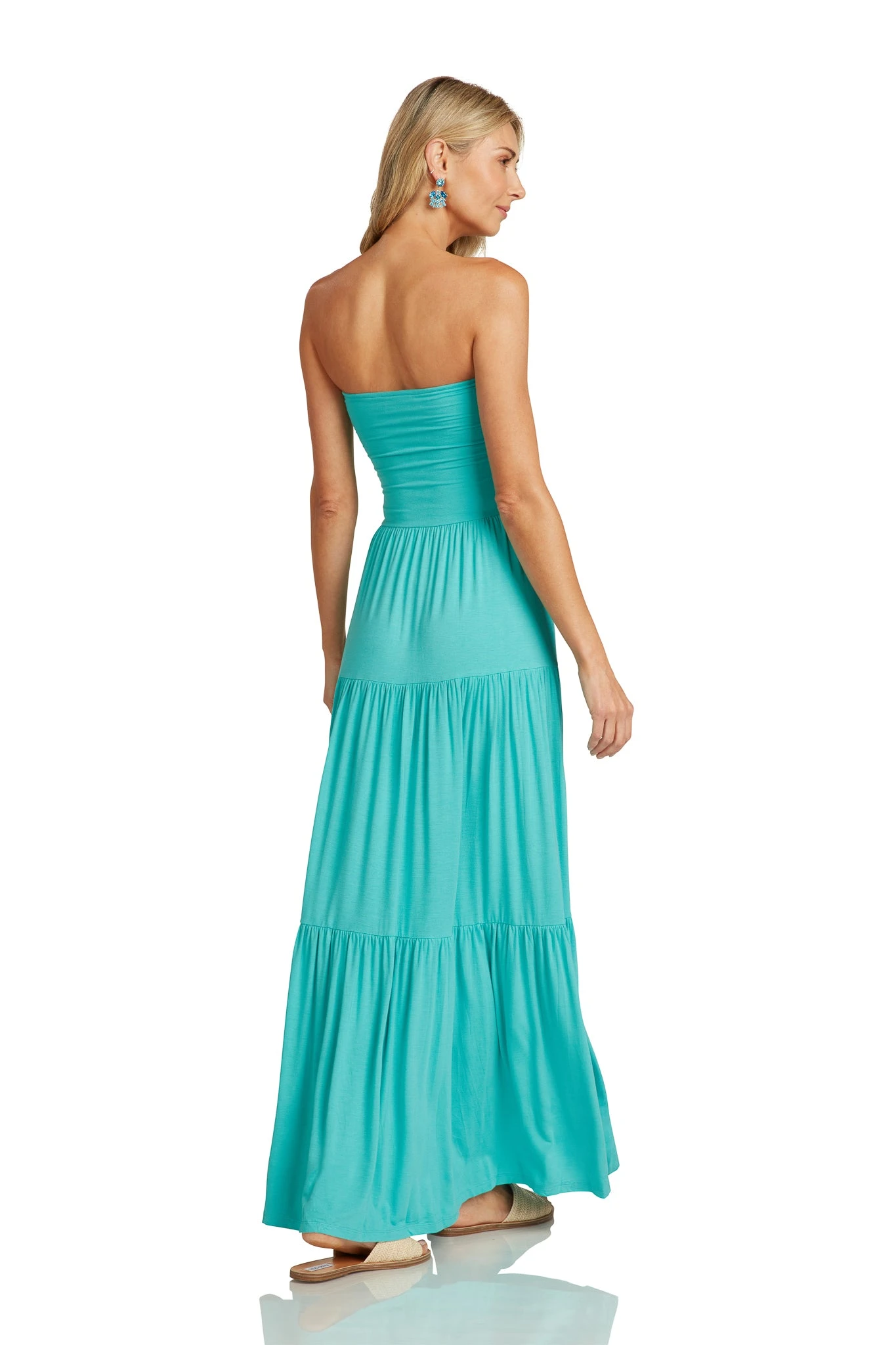 LUCILLE MAXI DRESS TURQUOISE 4 LUCILLE MAXI DRESS TURQUOISE - Image 4
