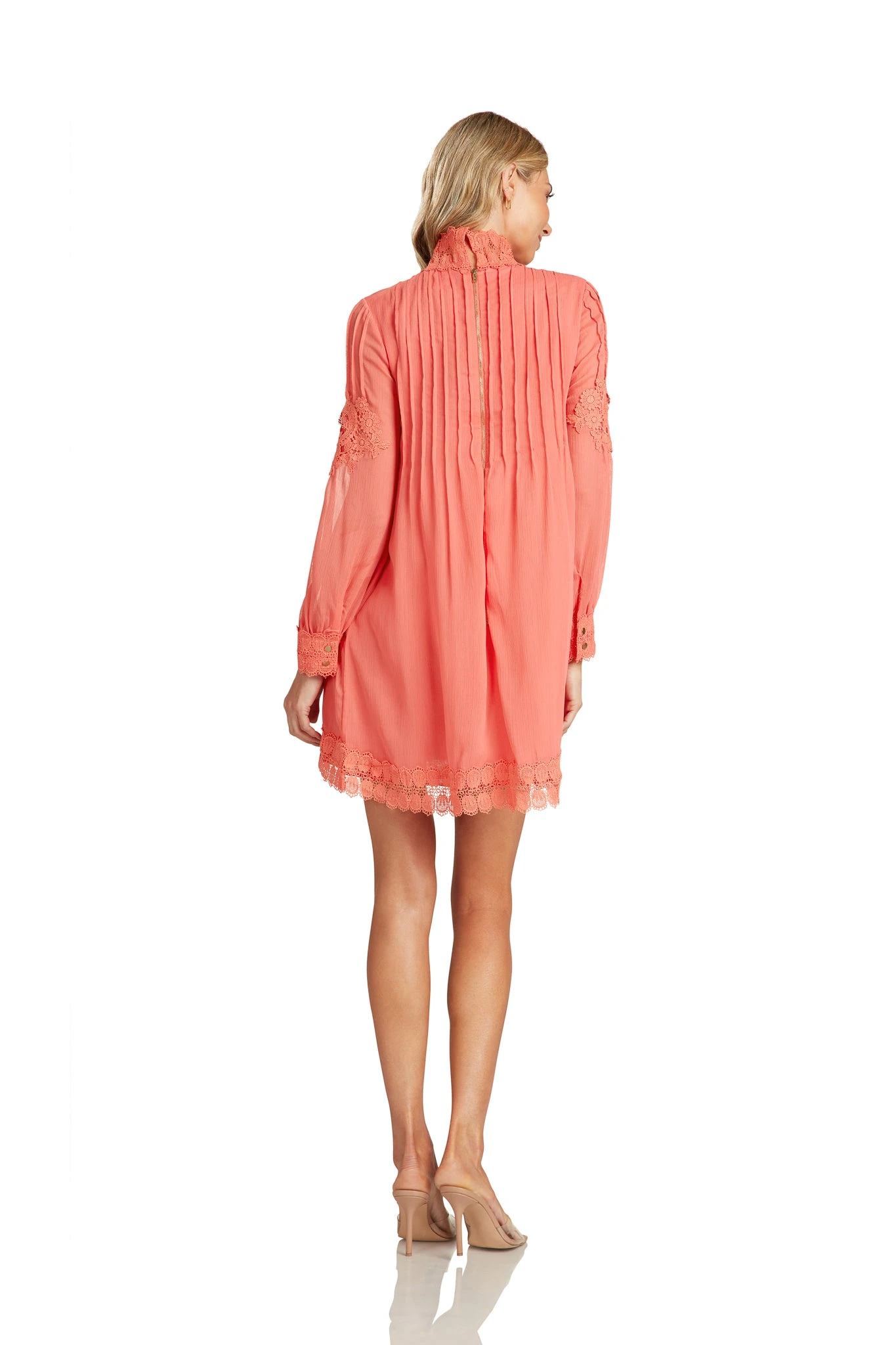 NATALIE TUNIC DRESS CORAL 4 NATALIE TUNIC DRESS CORAL - Image 4