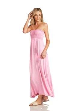 PIPPA MAXI DRESS PINK -Trish Scully Dresses Outlet Store PippaMaxiDressPink 0835 WEB