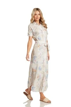 SKYE BUTTON FRONT SHIRT DRESS -Trish Scully Dresses Outlet Store SkyeDress 0082 WEB