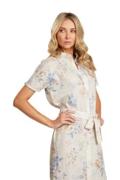 SKYE BUTTON FRONT SHIRT DRESS -Trish Scully Dresses Outlet Store SkyeDress 0120 WEB