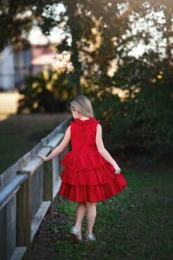 JOELLE DRESS CRIMSON -Trish Scully Dresses Outlet Store TSC11fb 5 copy4