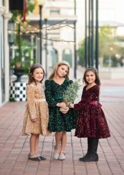 EMMA SEQUIN DRESS GOLD -Trish Scully Dresses Outlet Store TSC15fb 3