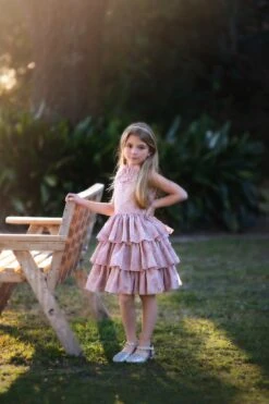 JOELLE DRESS ROSE -Trish Scully Dresses Outlet Store TSC31fb 1 copy