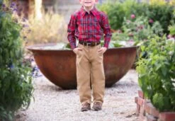 ARCHIE BUTTON DOWN ROYAL STEWART TARTAN -Trish Scully Dresses Outlet Store TSC35fbcopy