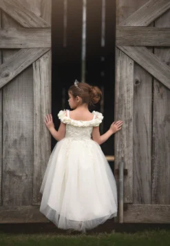 BELLE GOWN IVORY -Trish Scully Dresses Outlet Store bellaivoryback