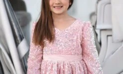 EMMA SEQUIN DRESS PINK -Trish Scully Dresses Outlet Store emmapink5